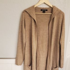 89th and Madison beige neutral hoodef cardigan